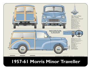 Morris Minor Traveller 1957-61 Mouse Mat
